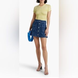 NWT ATM Shirred cotton-jersey T-shirt